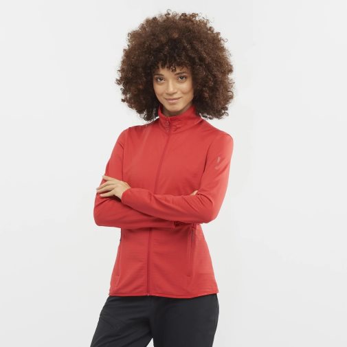 Red Salomon Essential Lightwarm Full Zip Women's Jackets | PH 54732I